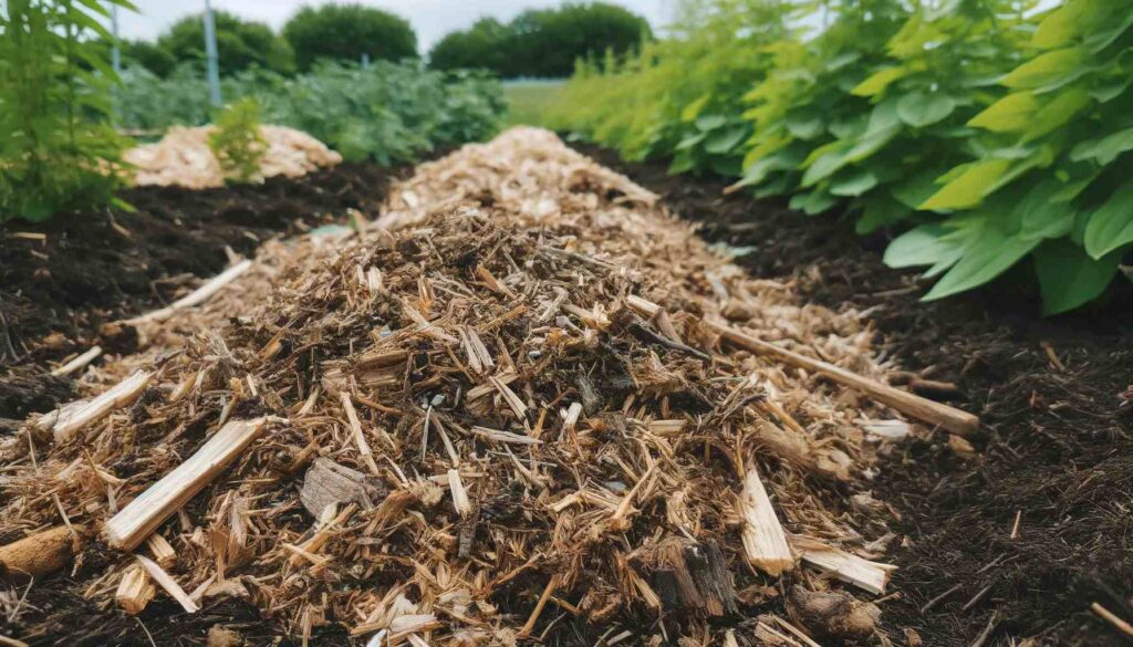 Mulch Pile from Brush in Washington